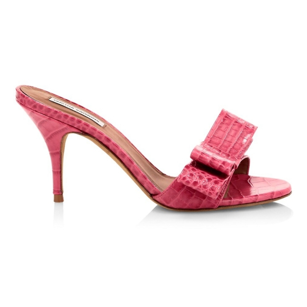 Tabitha Simmons Leela Fuchsia Embossed Croco